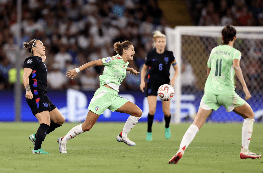 SerieATotal's tweet card. The Total Italian Football Podcast team chat through Italy's excellent Women's EURO 2025 journey which ended with a defeat against England.