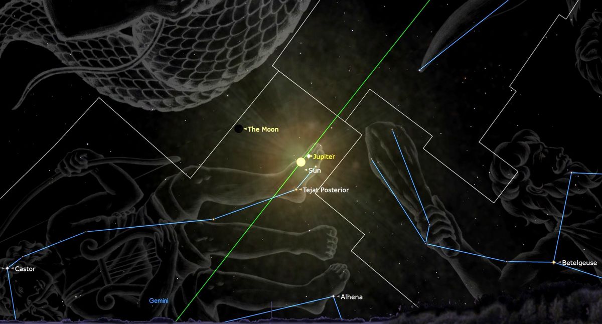 boris_ctcf's tweet card. The young moon leaves the sky dark for skywatchers to see Mercury next to our lunar companion on June 27.