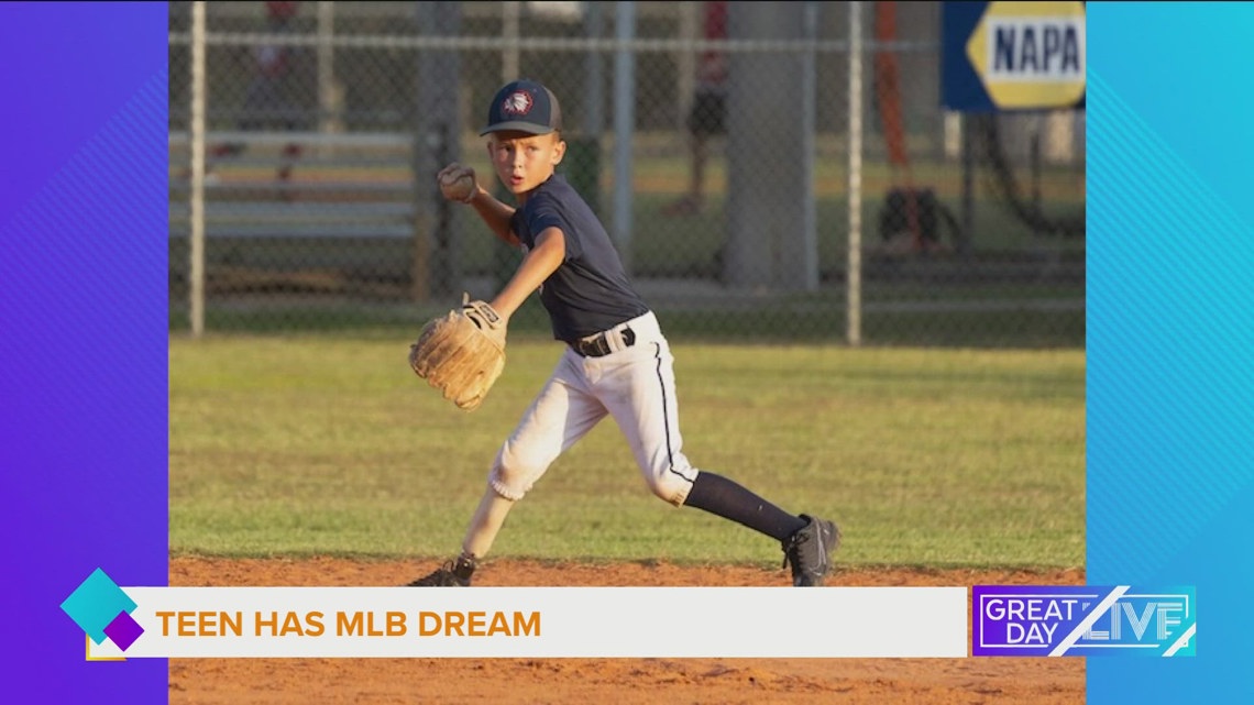 ShrinersFlorida's tweet card. 15-year-old Zavi shares his story and his dream to be the first MLB player with a prosthetic leg.
