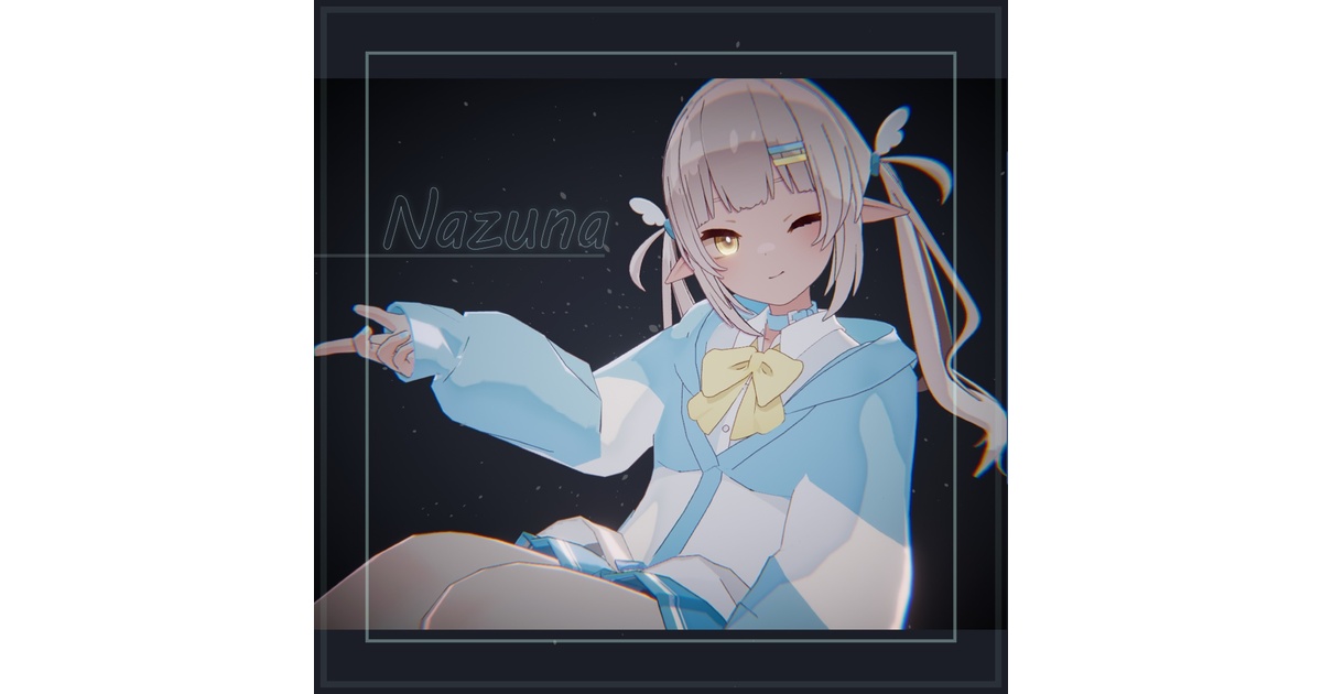 __Iz8's tweet card. VRChat想定のオリジナル3Dモデル「ナズナ」です。 UnityのHumanoid及びAvater3.0に対応しています。 ご利用の際は利用規約をご確認ください。