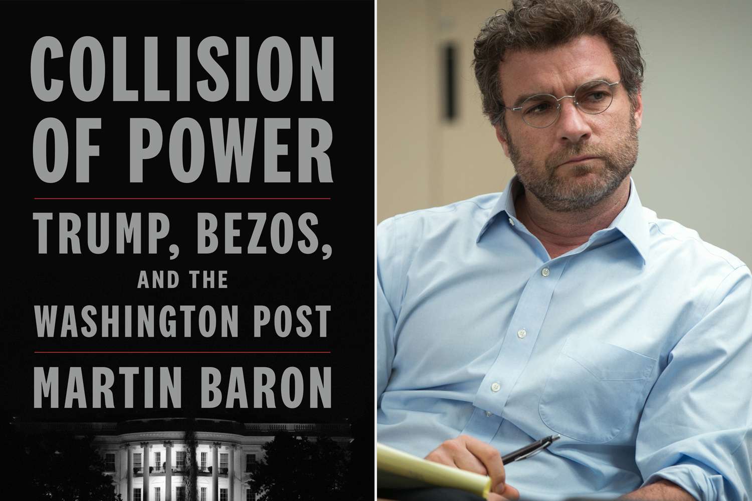 PostBaron's tweet card. Liev Schreiber revisits his 'Spotlight' role to narrate a new book written by Marty Baron titled 'Collision of Power.'