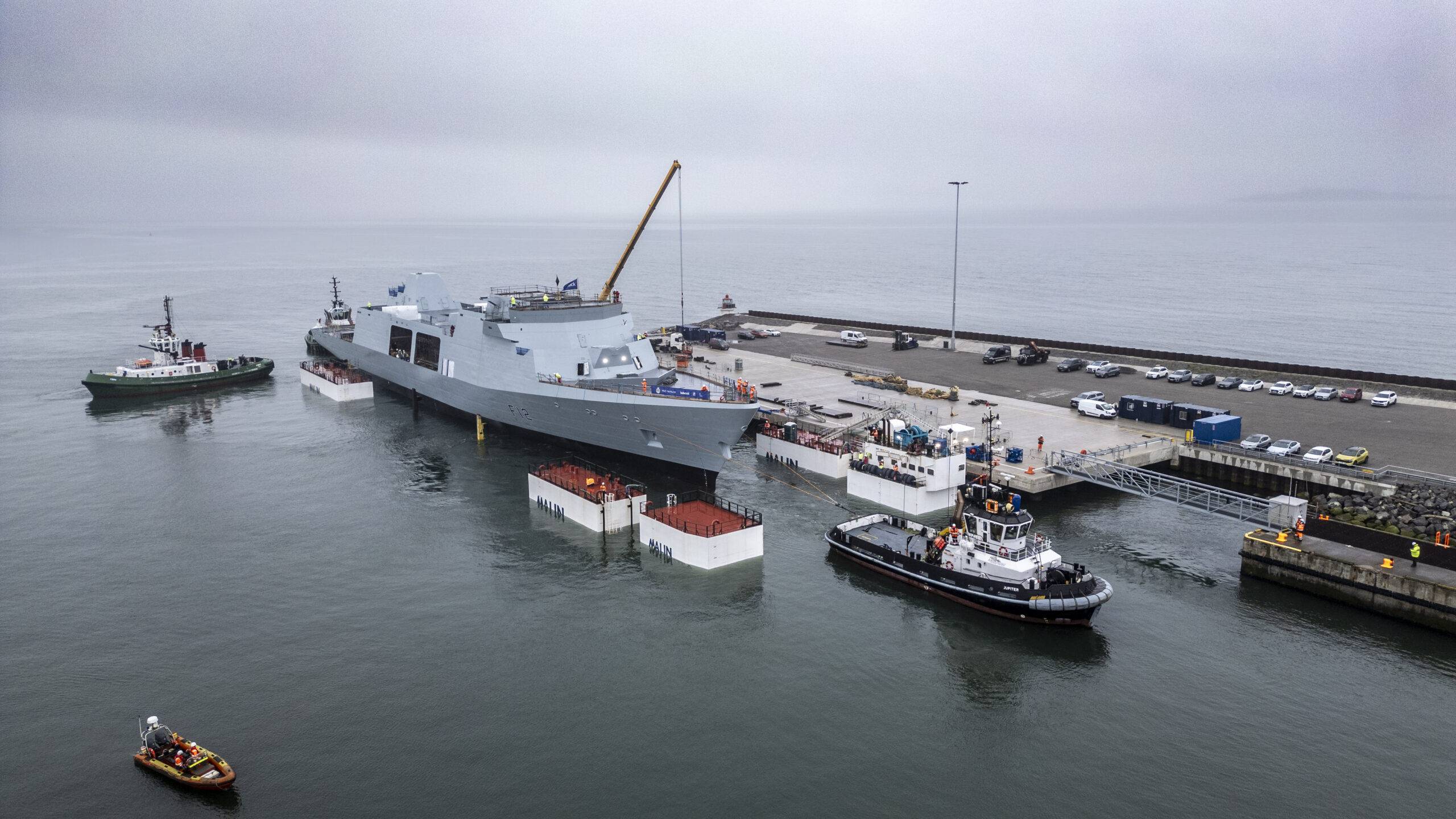 forthports's tweet card. The Port of Leith’s newly constructed Charles Hammond Berth showed off its unrivalled deep-water capability as it facilitated the ‘float-off’ marine operation for Type 31 frigate, HMS Venturer, as...