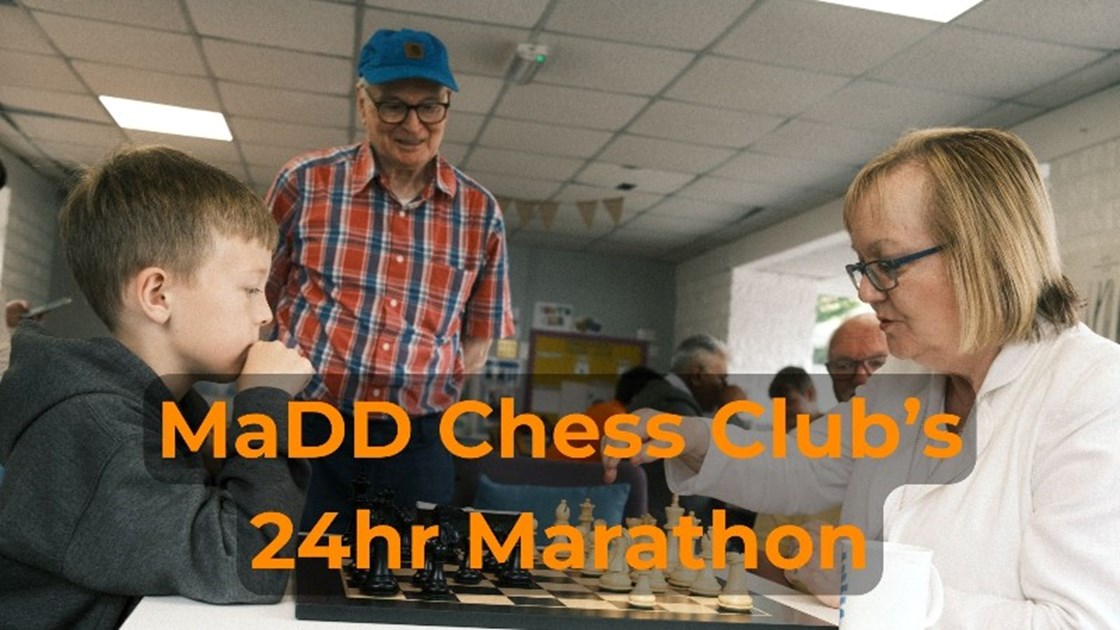 MaDDChess's tweet card. Help MaDD Chess Club raise money to support a great cause