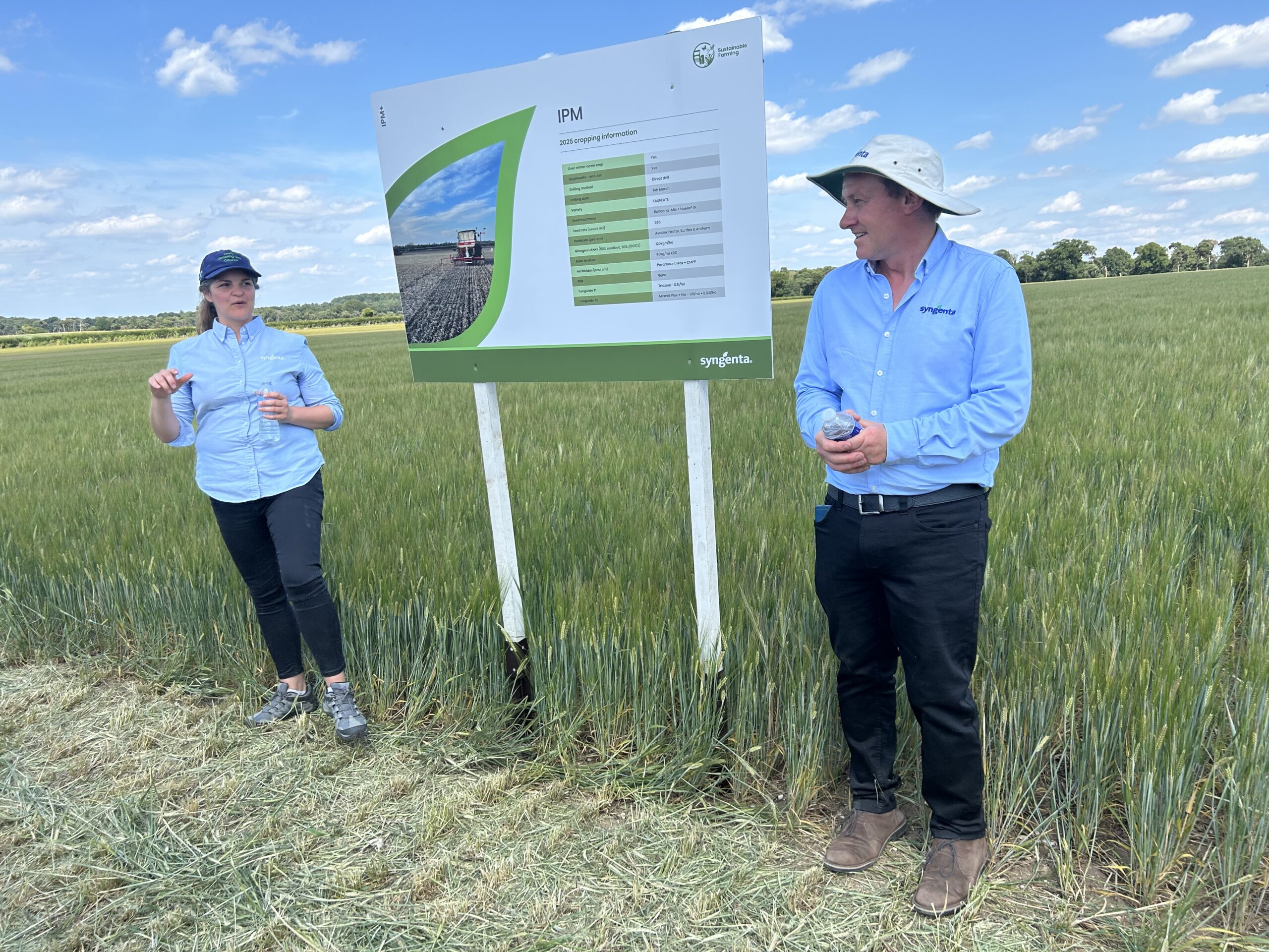CrispMalt's tweet card. Look at how our first ever Sustainability Open Day went! Syngenta showed us their barley trial plots, regen ag initiative, & cover cropping.