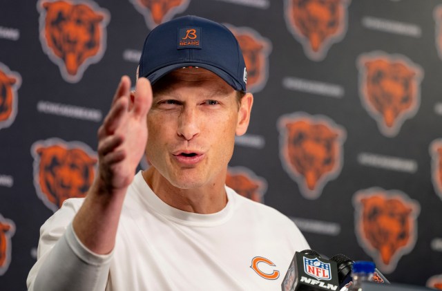 ChicagoSports's tweet card. The first practice of Chicago Bears training camp arrives Wednesday. And you better believe coach Ben Johnson will mean business. Right away.
