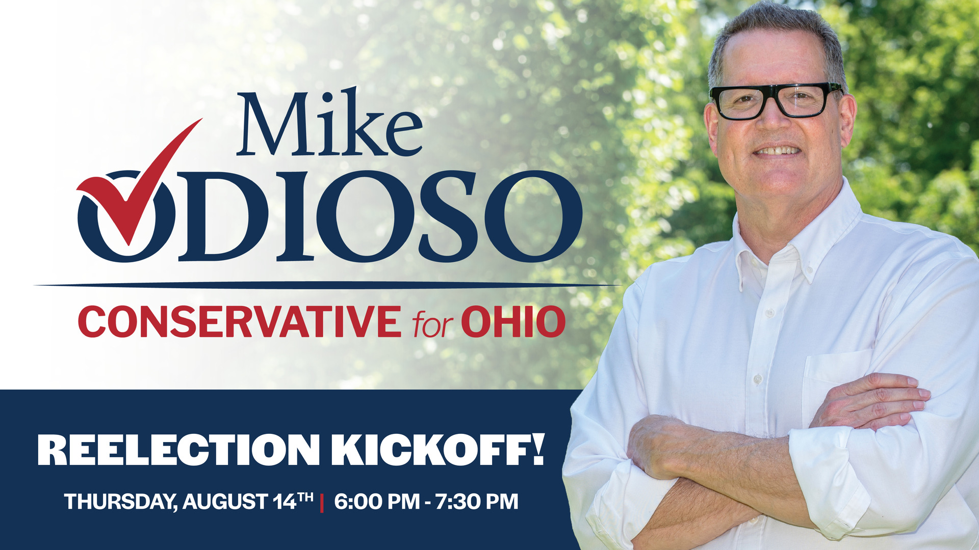 HamCoGOP's tweet card. Mike Odioso is ready to fight for Ohio families—and it starts here. Don’t miss his official campaign kickoff. RSVP now!
