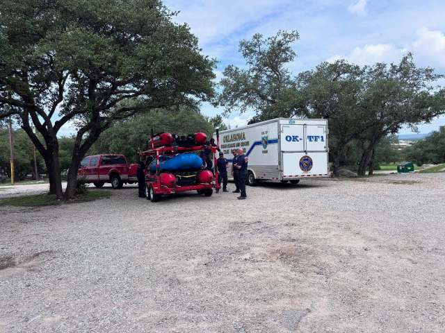 kfor's tweet card. Oklahoma Task Force 1 primary operations have wrapped up in Central Texas after a two week operation to support flood-related needs.
