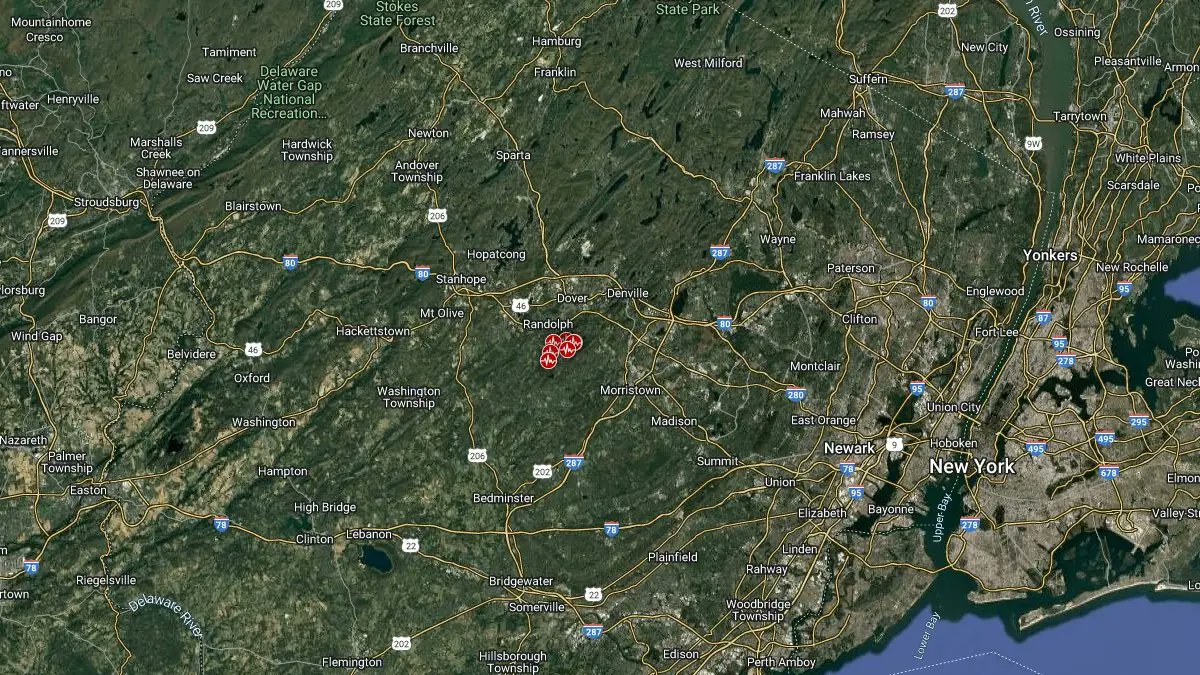 TheWatchers_'s tweet card. Morris County, New Jersey experienced a sequence of seven shallow earthquakes over an 18-hour period on July 21, 2025, with magnitudes ranging from M0.7 to M2.0 and all events occurring at a depth of…