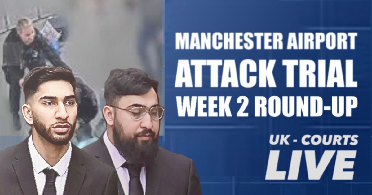 UKCourtsLive's tweet card. Read the article: Jury Hears All Evidence in Manchester Airport Assault Trial