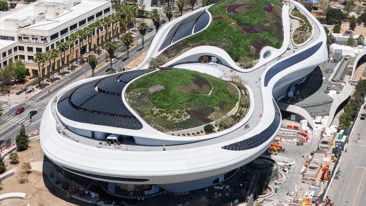 lucasmuseum's tweet card. The Lucas Museum of Narrative Art has riveted the public with its futuristic architecture. But the lasting impact of George Lucas' billion-dollar museum may lie in its landscape.