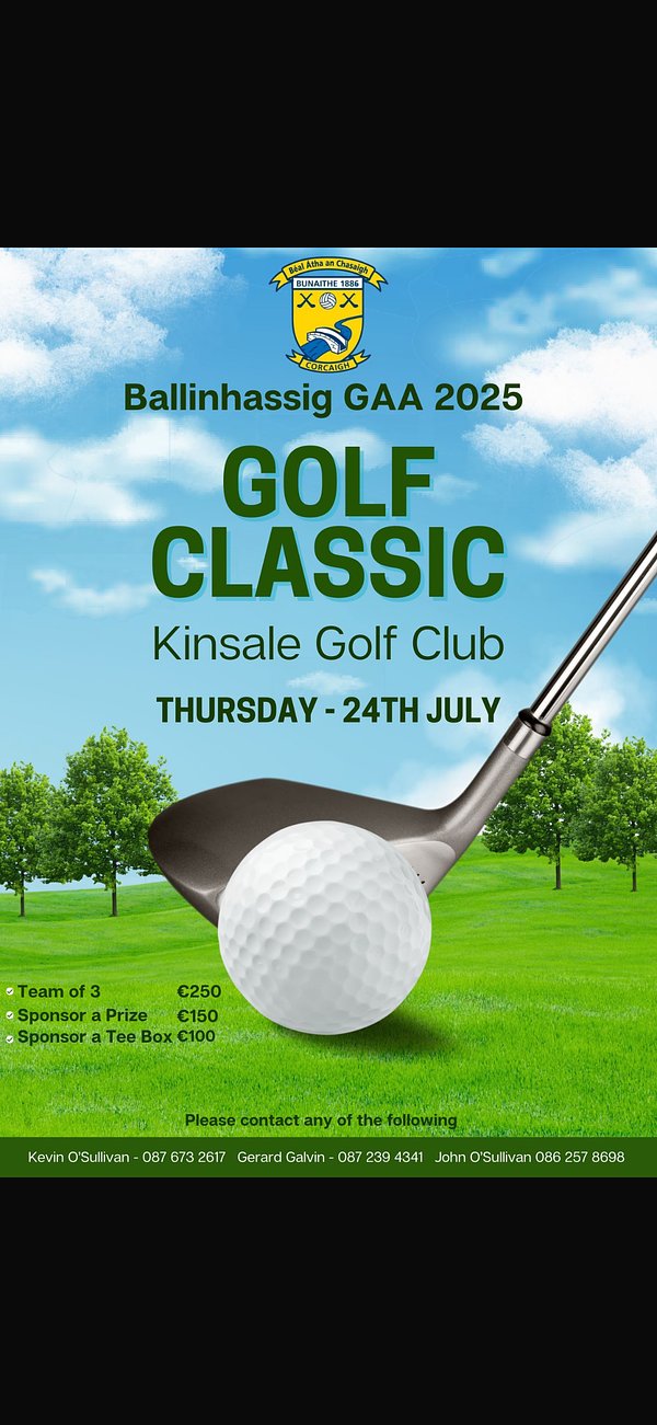 BallinhassigGAA's tweet card. We just posted this article on ClubZap. Follow the link and download the app for realtime updates from Ballinhassig GAA Club