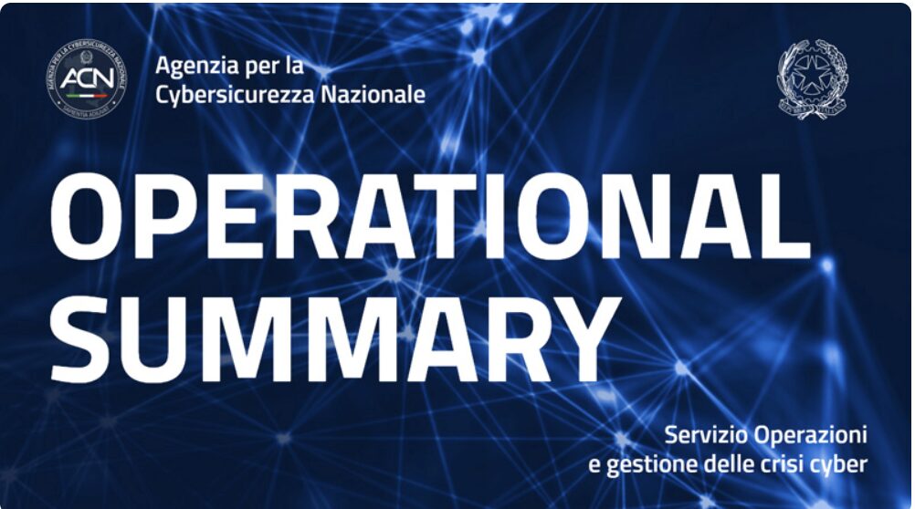 CastigliMirella's tweet card. L'operational summary dell'ACN per il mese di giugno fotografa un incremento a tripla cifra degli eventi. Come mitigare il rischio