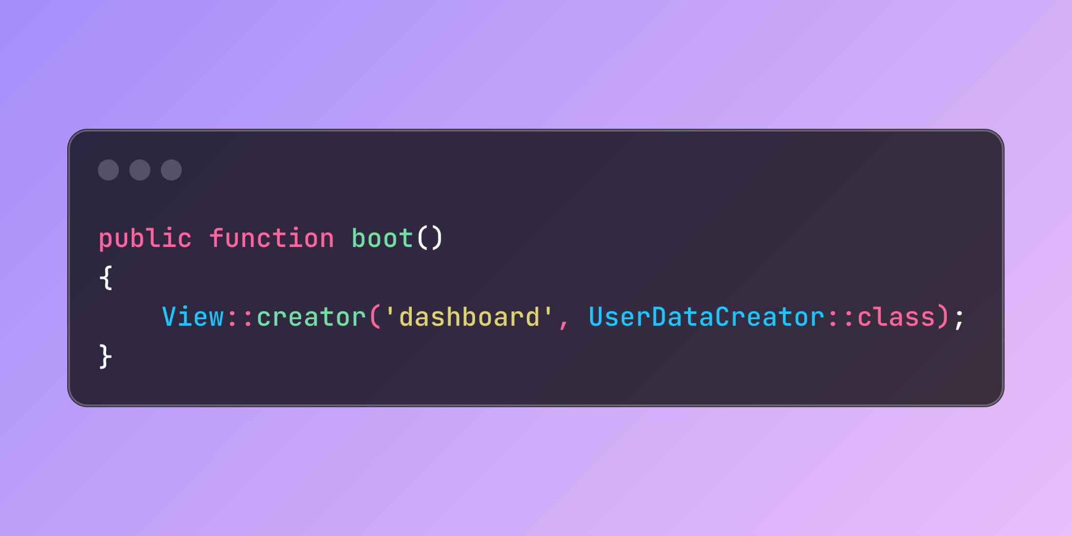 laravelnews's tweet card. Laravel View Creators execute immediately after view instantiation, enabling early data preparation before rendering begins. Perfect for setting up foundational view data, performance optimization,...