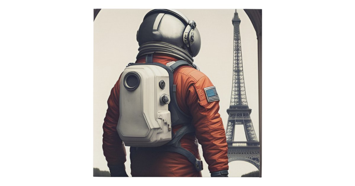 angelandspot's tweet card. An astronaut in Paris AI generated art