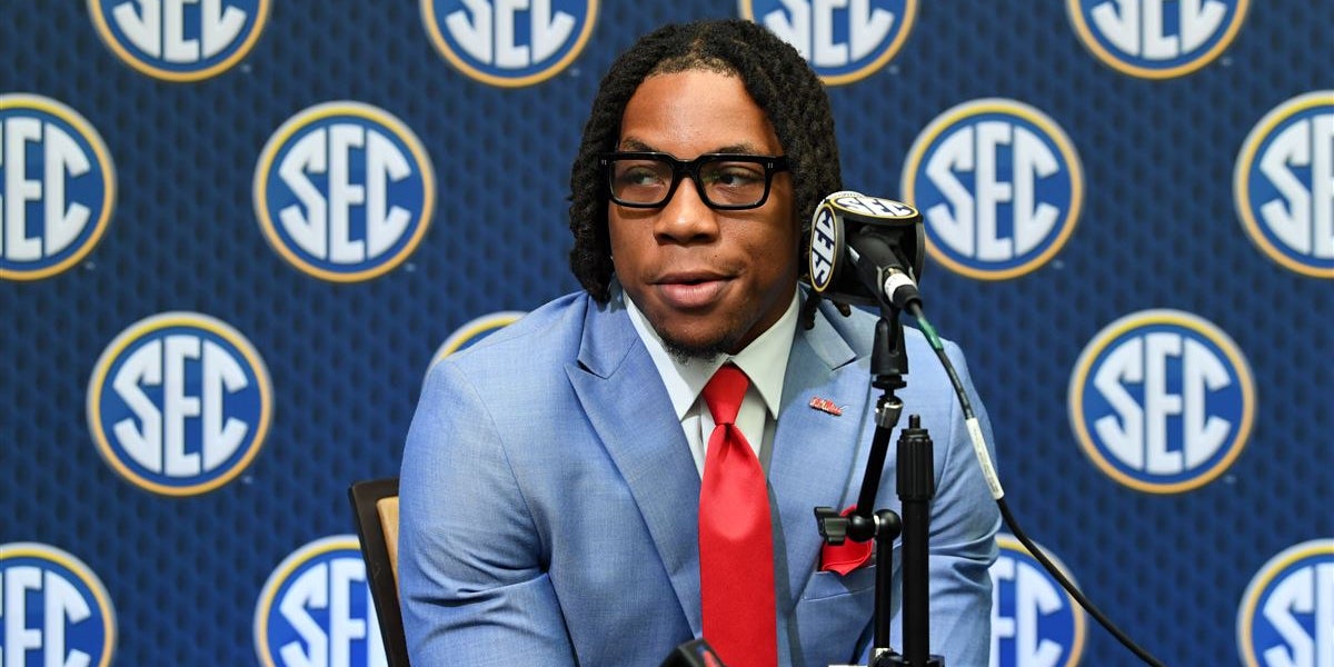 ChaseParham's tweet card. Ole Miss had a school-record NFL Draft class and a lot of defensive turnover. TJ Dottery says there's a chip on Ole Miss' collective shoulder, and the Rebels are ready to go.