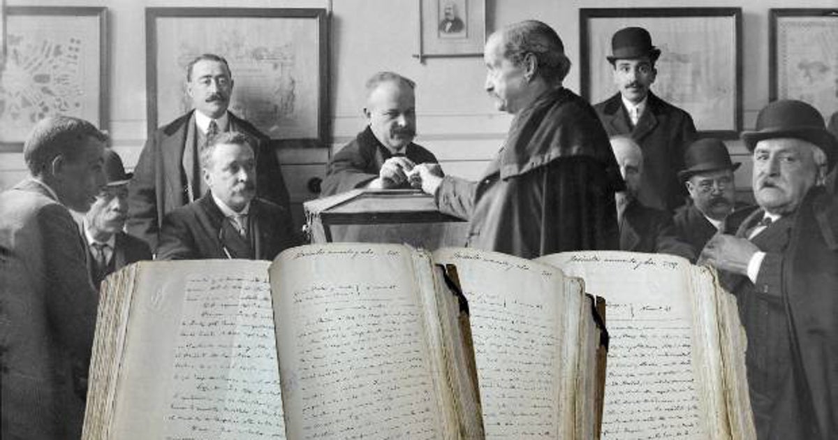 ABC_Historia's tweet card. Casi nadie lo recuerda, pero Joaquín Costa fue notario a finales del siglo XIX en Madrid, donde dio fe de los pucherazos y amaños en las elecciones de 1895. Estos escritos perdidos no se habían...