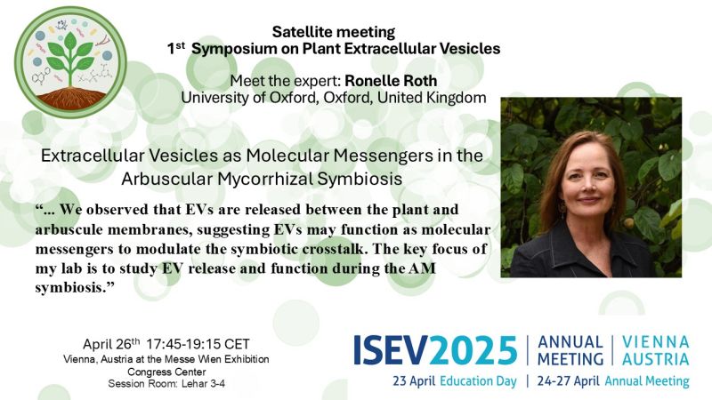 RonelleRoth's tweet card. 🌿 Join Us at the 1st Symposium on Plant Extracellular Vesicles at ISEV2025 in Vienna! 🌿 We are excited to announce that the symposium will be chaired by me and co-chared by Ani Barbulova. This...