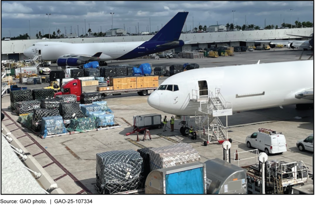 USGAO's tweet card. Shippers use the U.S. air cargo network to transport critical goods like life-saving medicines, electronics, and fresh produce. However, air cargo...