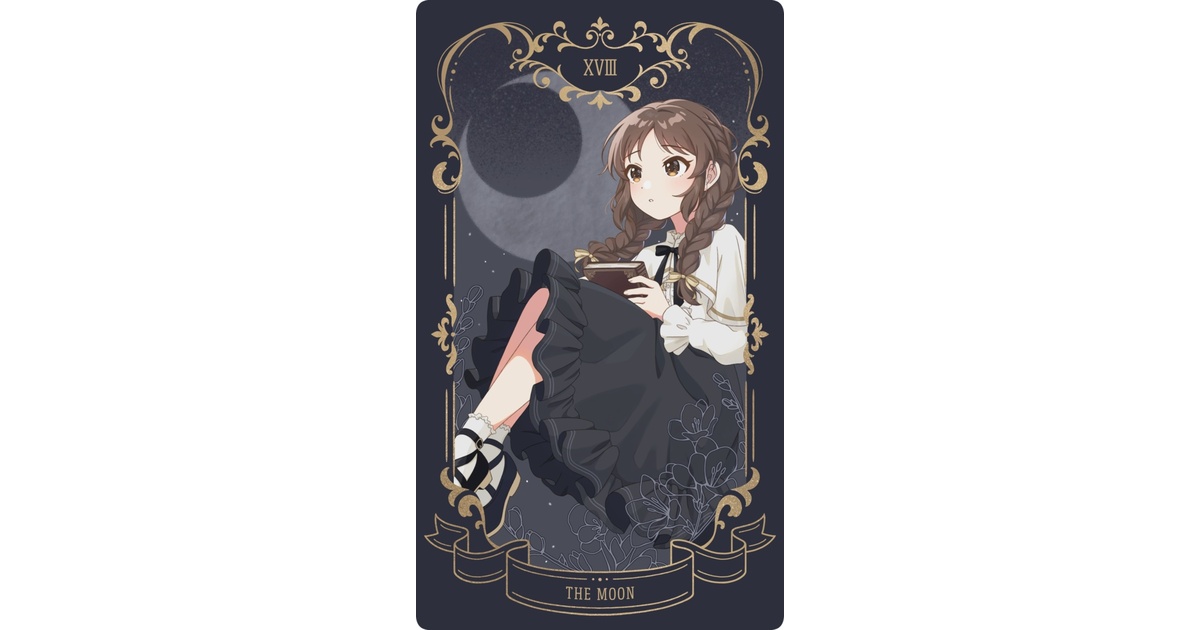 teakettle_hot's tweet card. 歌姫庭園36で頒布したタロットカード風のクリアカードです。 フレームは箔押し、クリアカードなので背景が透ける仕様です。 サイズ：120mm×70mm