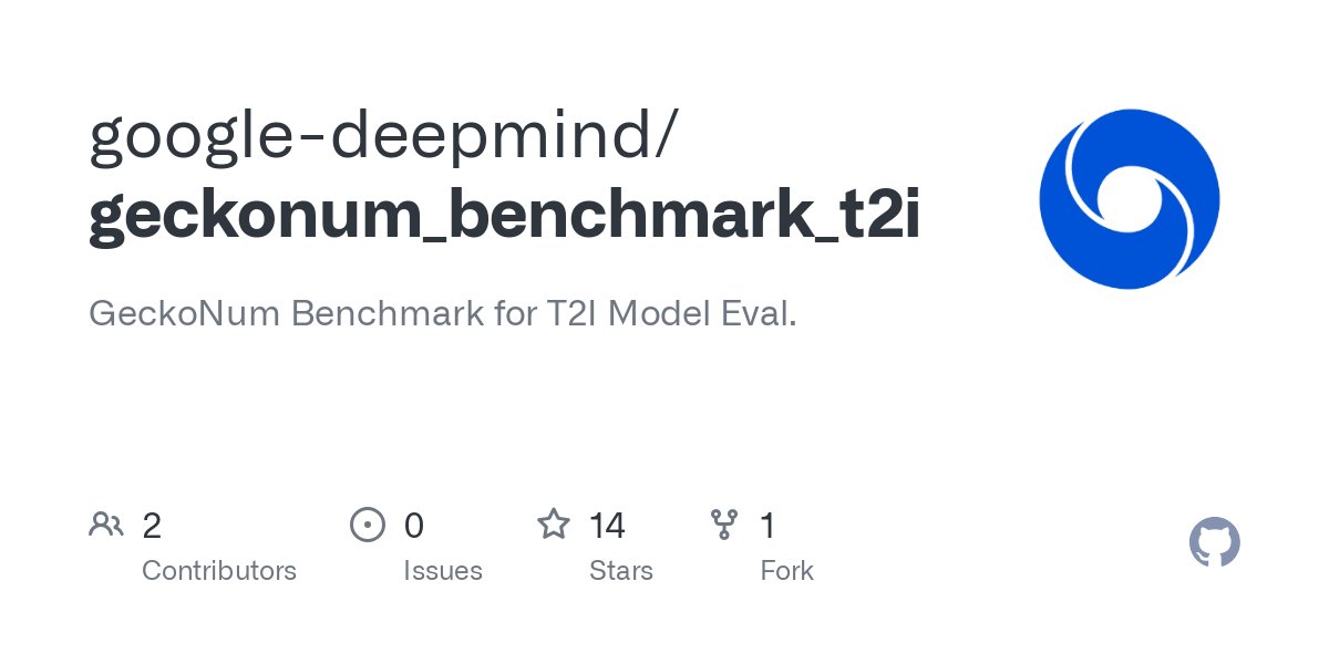 aidanematzadeh's tweet card. GeckoNum Benchmark for T2I Model Eval. Contribute to google-deepmind/geckonum_benchmark_t2i development by creating an account on GitHub.