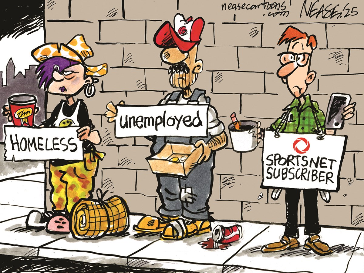 LBernasiewicz's tweet card. Local cartoonist Steve Nease provides a humorous take on current events