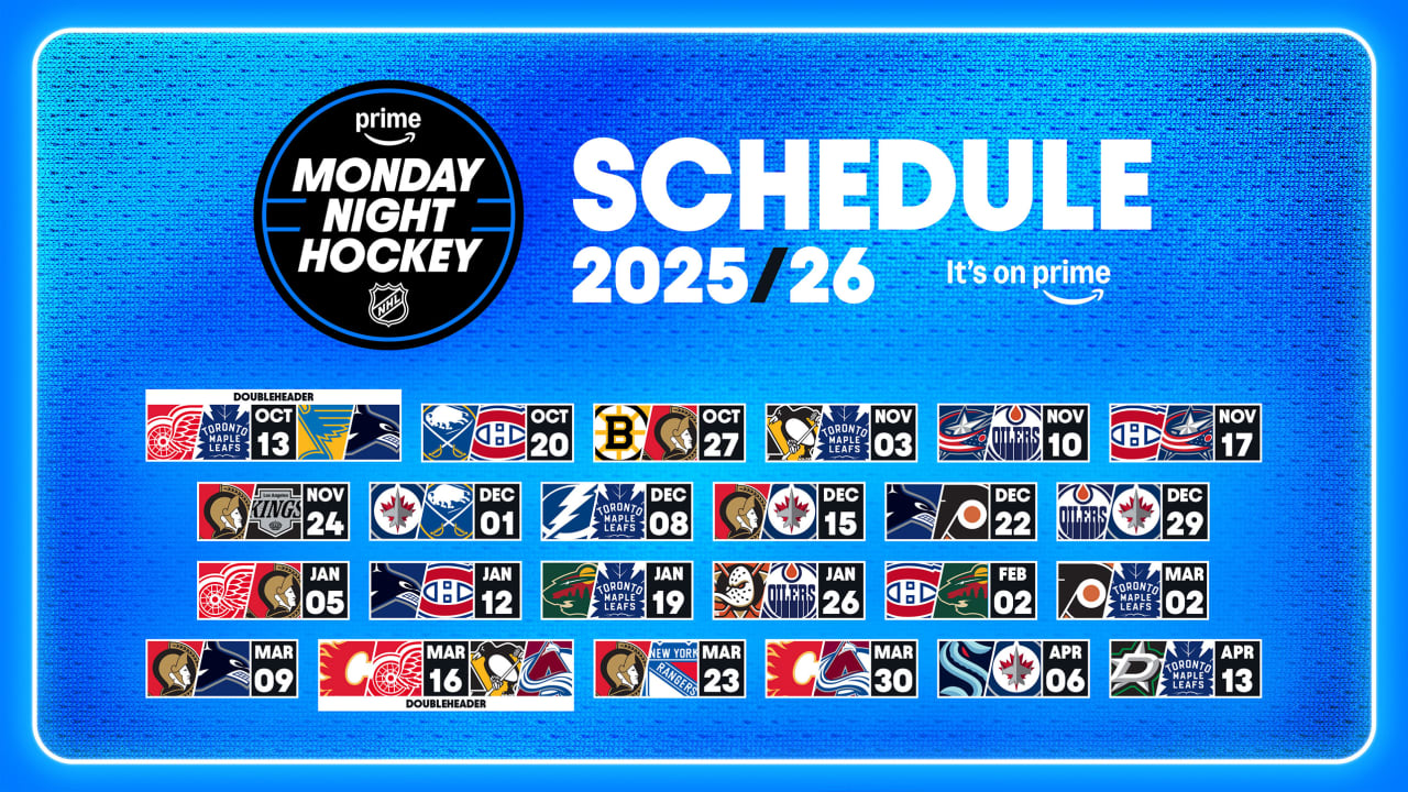 NHLdotcom's tweet card. Games to stream live beginning with Maple Leafs hosting Red Wings on Oct. 13