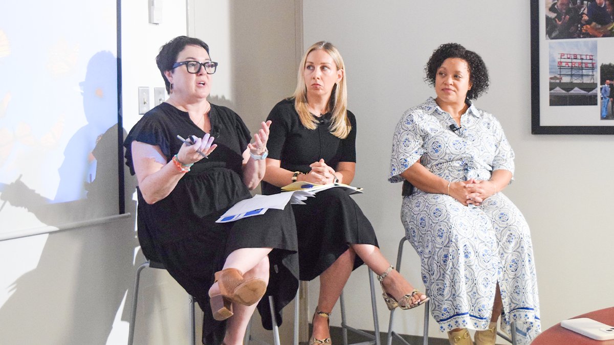 NatPress's tweet card. HR experts Clare Miller, Pamela Rich and Carrie Grogan unpacked the elements of a successful employee mental health support strategy.