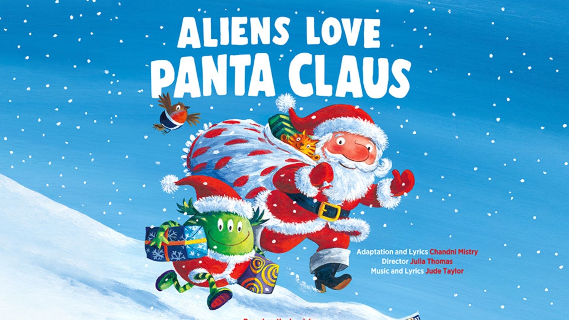 theatre_weekly's tweet card. Leicester’s Curve theatre has revealed its festive treat for families this year: a new Made at Curve production of Aliens Love Panta Claus