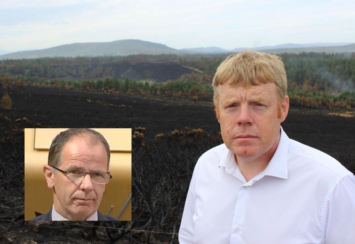 TimEagleHI's tweet card. Jim Fairlie criticised for waiting 20 days to visit fire-damaged sites in Highland and Moray.