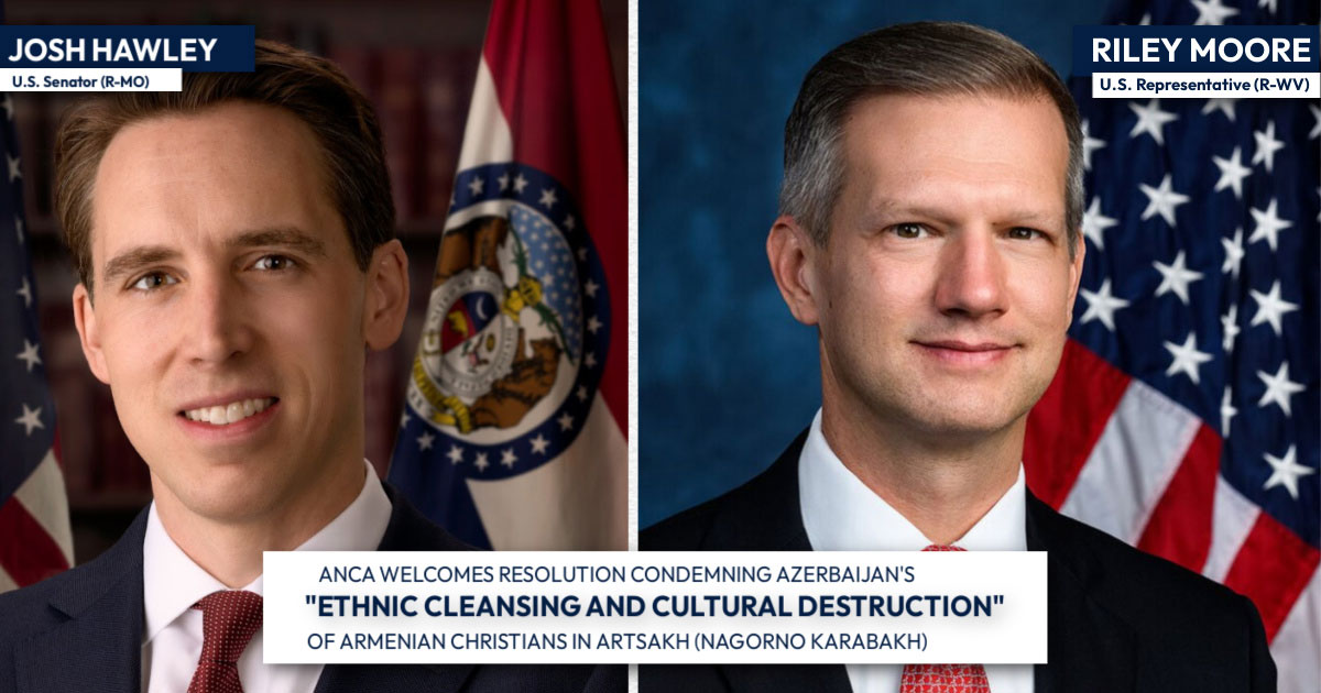 ANCA_DC's tweet card. WASHINGTON, DC – The Armenian National Committee of America (ANCA) welcomed the introduction of parallel Senate and House resolutions condemning Christian persecution, including Azerbaijan’s ethnic...