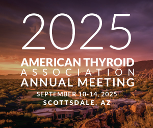AmThyroidAssn's tweet card. Join us in Scottsdale, Arizona, for the 2025 ATA® Annual Meeting to connect, network, and share the latest updates in research and clinical care.  We’ll also celebrate our award winners and leaders...