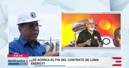 NoticentroWAPA's tweet card. Ángel Figueroa Jaramillo conversó sobre la notificación por parte del zar de Energía, Josué Colón, que representa el primer paso del Gobierno para la cancelación del contrato del consorcio.