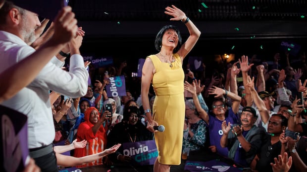 Shawn_Jeffords's tweet card. Olivia Chow will become the third woman to serve as Toronto's mayor and the first racialized person to serve as mayor in the city's modern history. She's also the first progressive mayor since David...