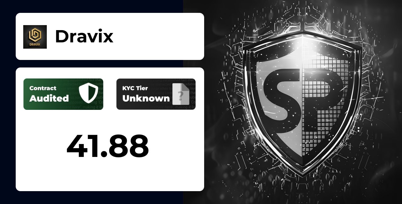 SP_TrustNet's tweet card. Dravix | SolidProof TrustNet
