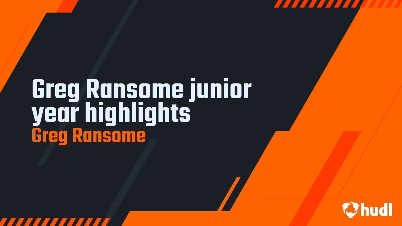 GregRansome's tweet card. Greg Ransome junior year highlights