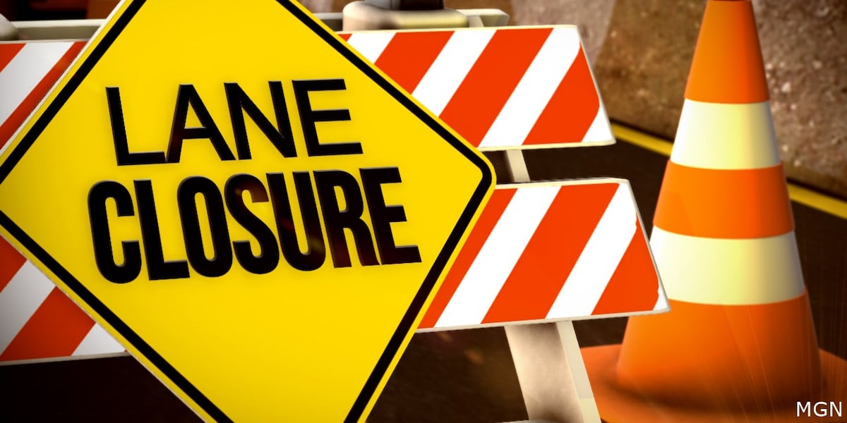 WSAZnews's tweet card. Crews hope to have two lanes of traffic westbound and the eastbound fast lane reopen by 5 p.m., but the westbound center lane will remain closed until the concrete cures, WVDOT said.