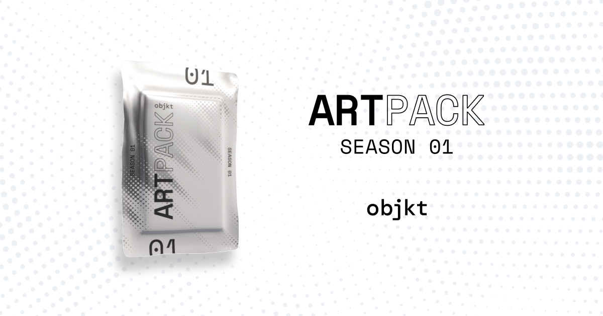 chriswallace's tweet card. objkt art packs are a limited-time promotion designed to celebrate and encourage collecting on objkt.