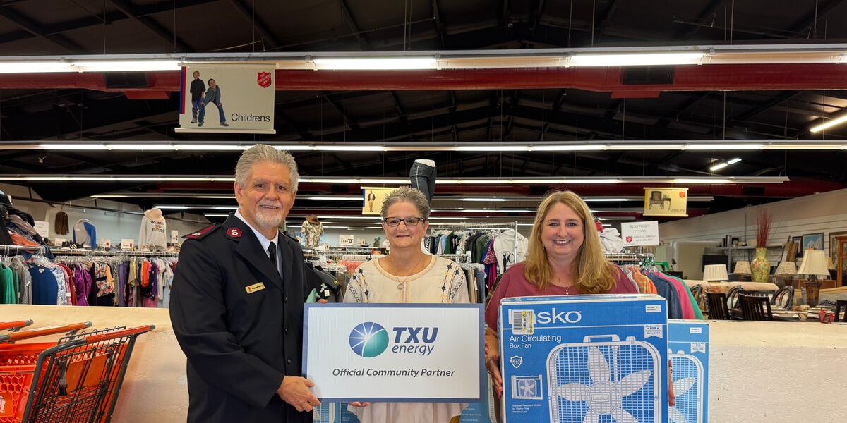 VistraCorpGA's tweet card. The Salvation Army and TXU Energy have partnered to provide free box fans to help some Central Texans in need stay cool.
