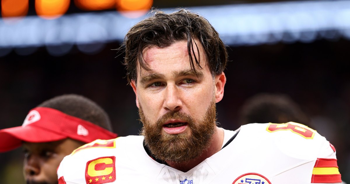 usweekly's tweet card. Kansas City Chiefs' Travis Kelce attended training camp looking like Prince Charming as fans swooned over his signature locks and smile