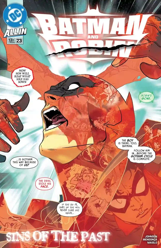 BatmanUniverse's tweet card. In this review of Batman and Robin #23, Batman and Lautrec continue their search for Robin, who's trapped in the grasps of Memento.