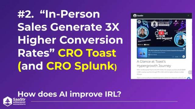 saastr's tweet card. In B2B, it’s easy to assume that virtual selling has completely taken over. Zoom is efficient, email is scalable, PLG and self-serive remains the goal for many. Hyrid and work-from-home made it the…