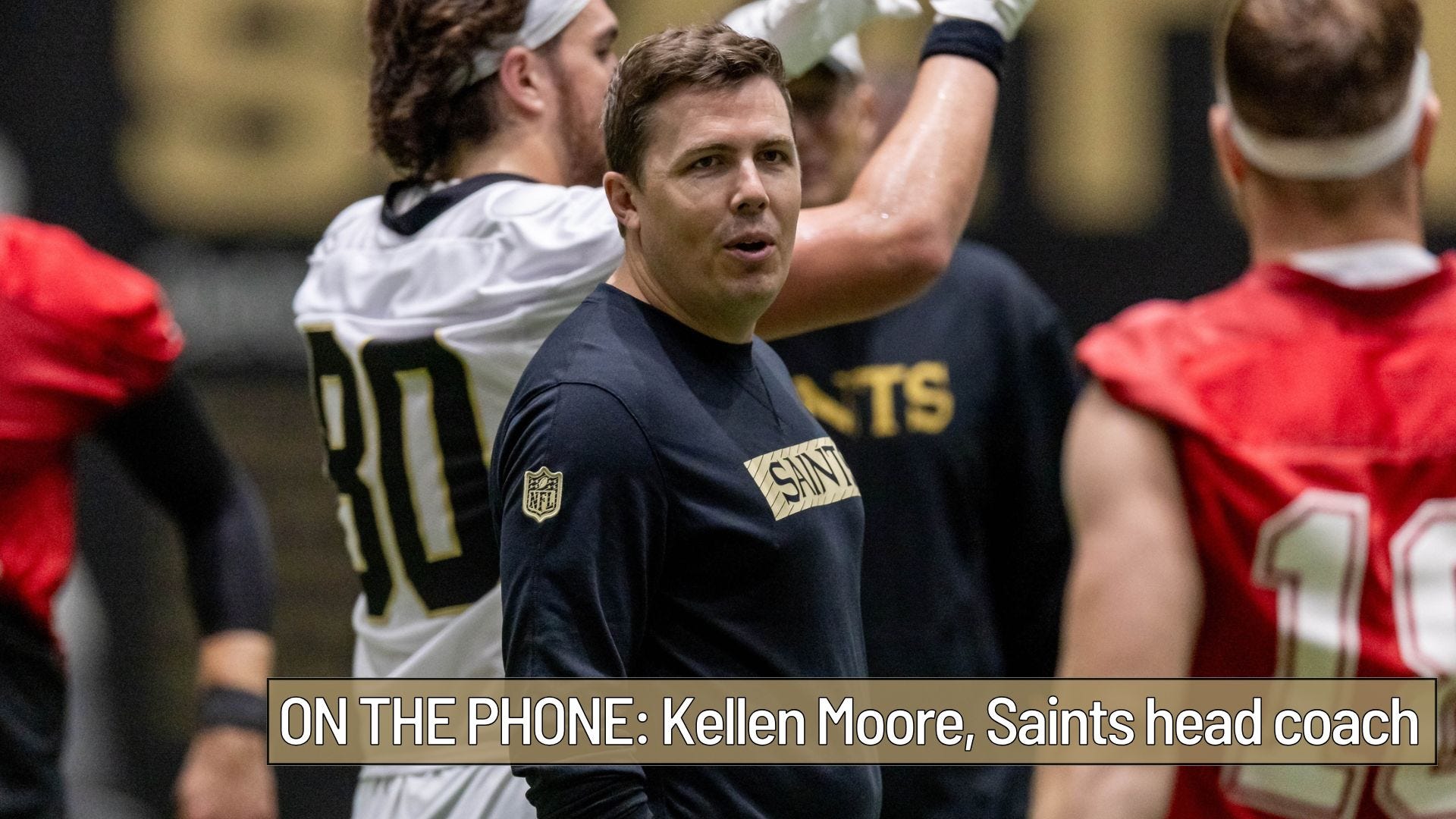 WWLAMFM's tweet card. As Kellen Moore heads into his first training camp, he’s keeping his sights set close in front. Hear what the new Saints head coach had to say on WWL and Audacy.