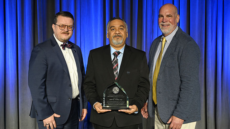PurdueProvost's tweet card. Varma was recognized for his research and contributions in steel-concrete composition, fire design and nuclear structures.