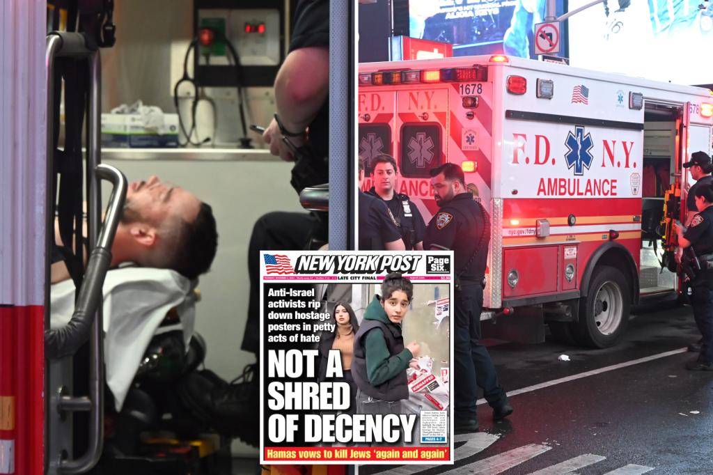 onekayeighty's tweet card. The 19-year-old approached the pair of officers on Broadway and 47th Street around 1:20 a.m. and doused them in the eyes and face, police and sources said.