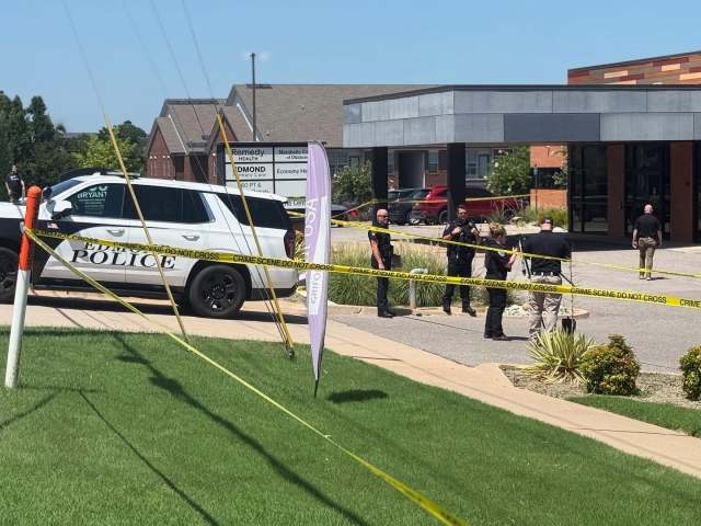 kfor's tweet card. A man is in custody after a shooting left one person in critical condition on Tuesday, police say.