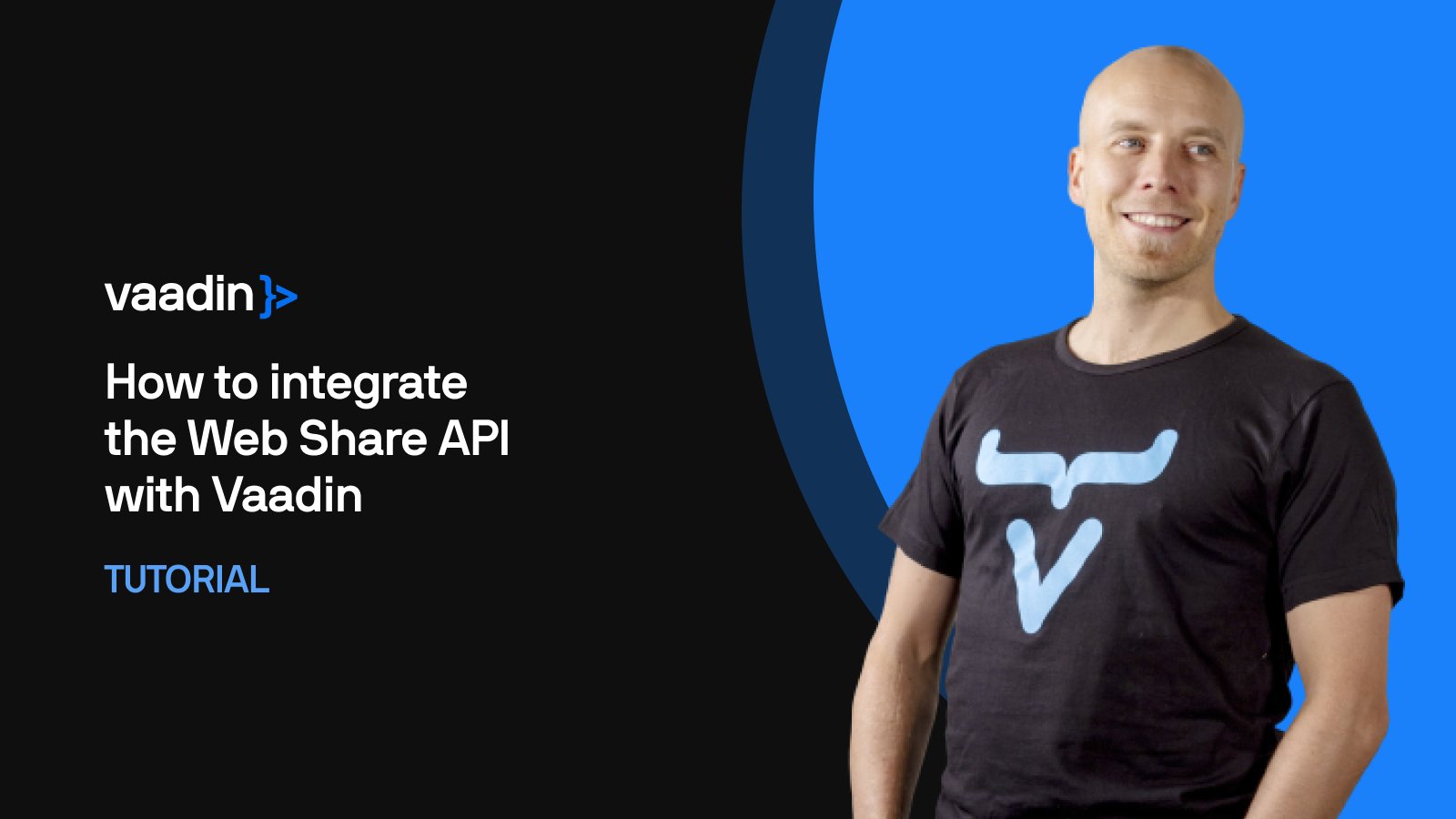 vaadin's tweet card. Add native sharing to your Java web app with the Web Share API. Boost UX on mobile with one-click link sharing in Vaadin Flow apps.