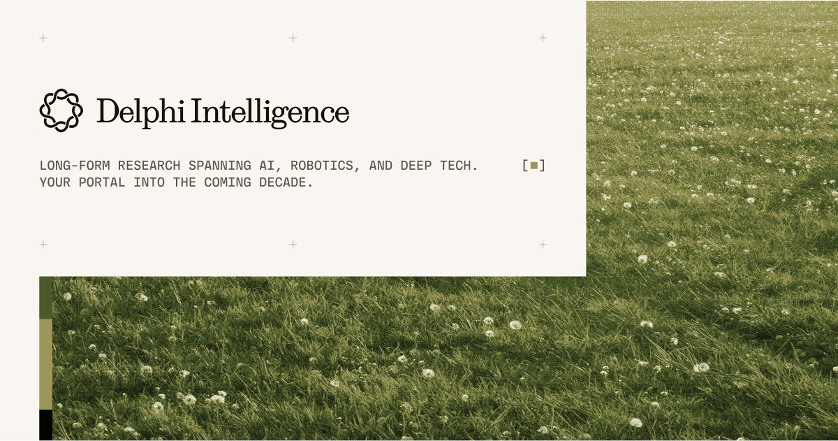 CryptoKidGoku's tweet card. Delphi Intelligence is your portal into the coming decade, featuring long-form research, podcasts and insights spanning AI, robotics, and deep tech.