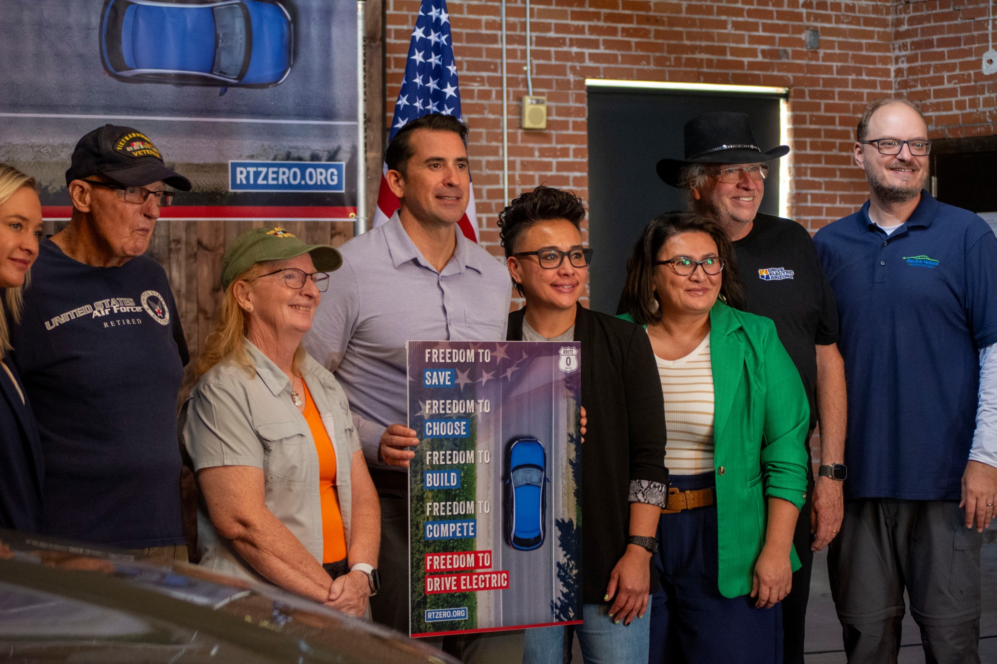ElectricRoadmap's tweet card. Arizona electric vehicle tax credit veterans rally to save $7,500 tax credits that Republicans just ended before September expiration
