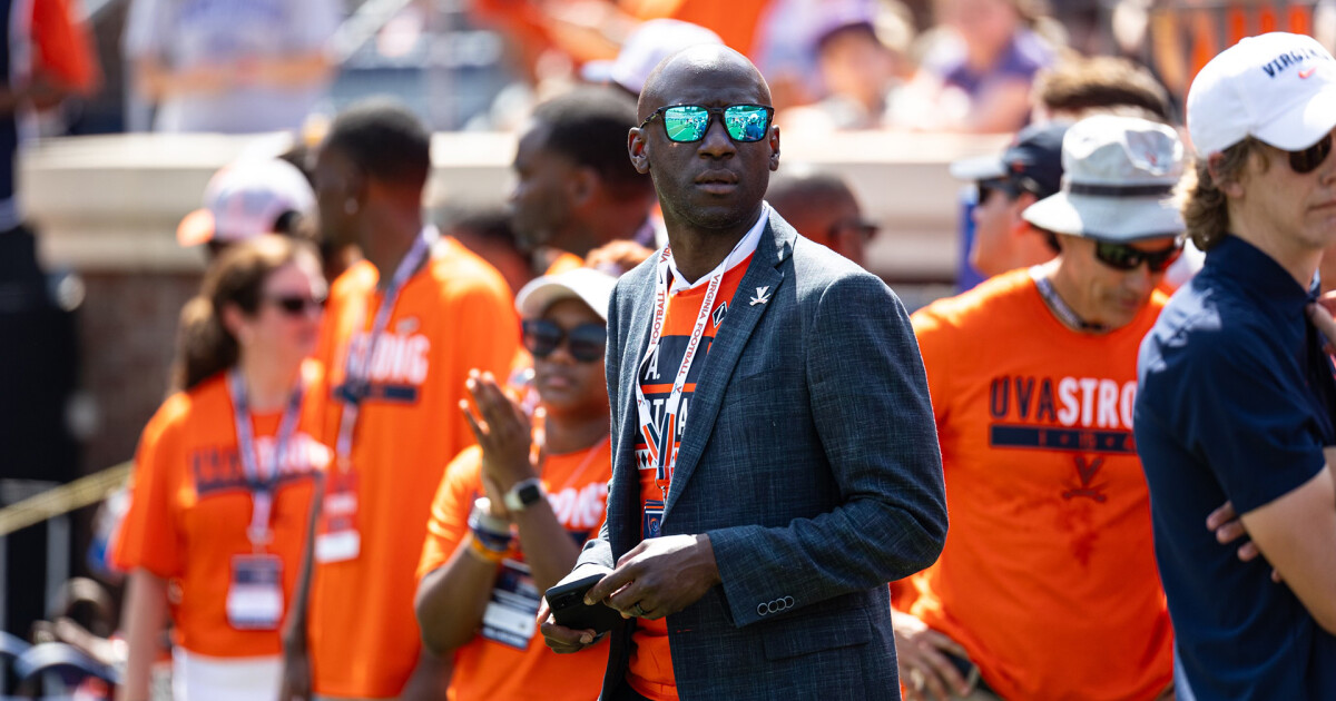 VirginiaSports's tweet card. University of Virginia Director of Athletics Carla Williams has named Tyler Jones as general manager for football and women’s basketball, announced Wednesday (July 23).