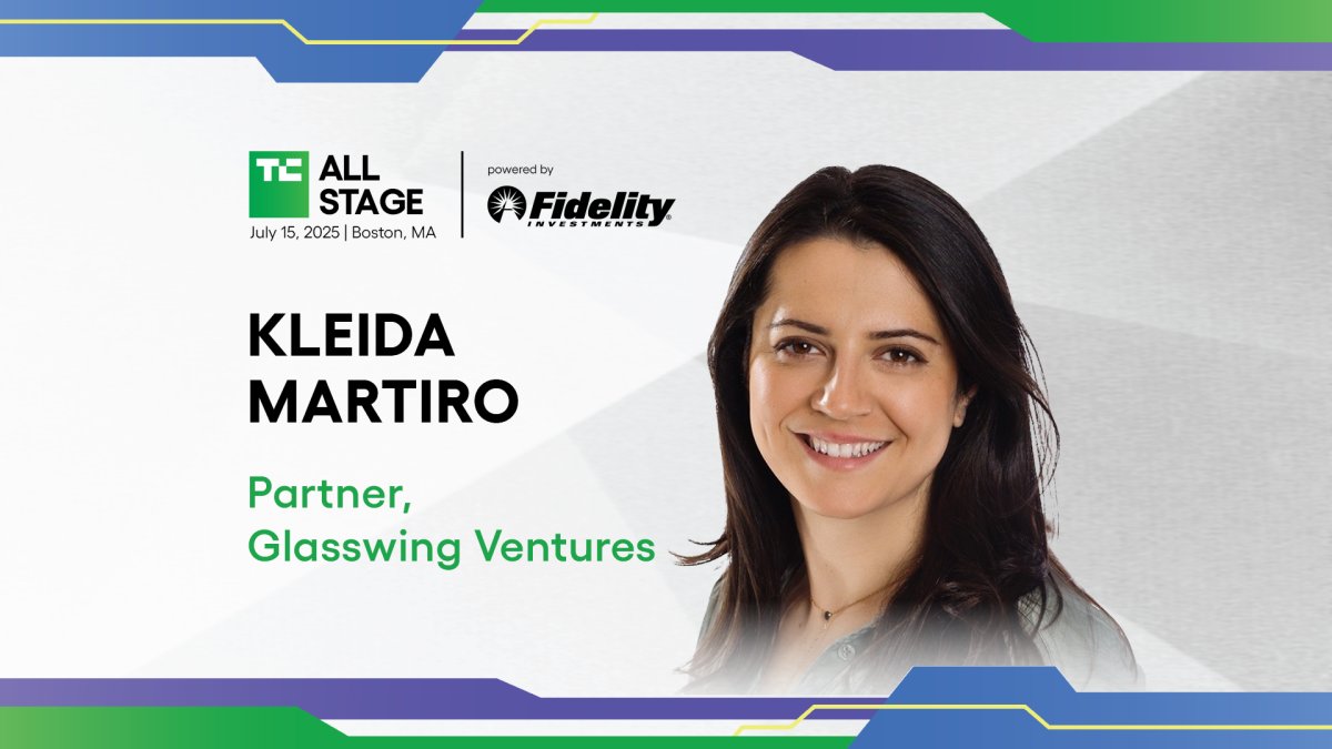 GlasswingVC's tweet card. At TechCrunch All Stage in Boston on July 15, Kleida Martiro of Glasswing Ventures will lead a breakout on AI startup scaling. Register now.